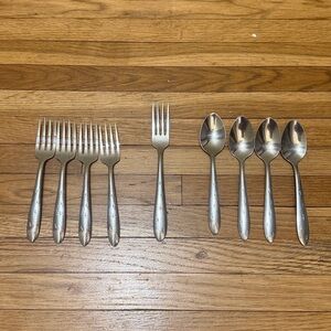 Lot Of 9 Vintage Mar-Crest Citation Stainless Atomic Starburst Flatware Pieces
